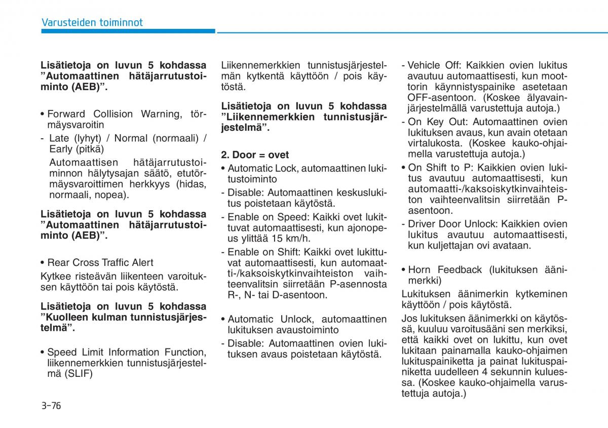 Hyundai i30 III 3 omistajan kasikirja / page 159