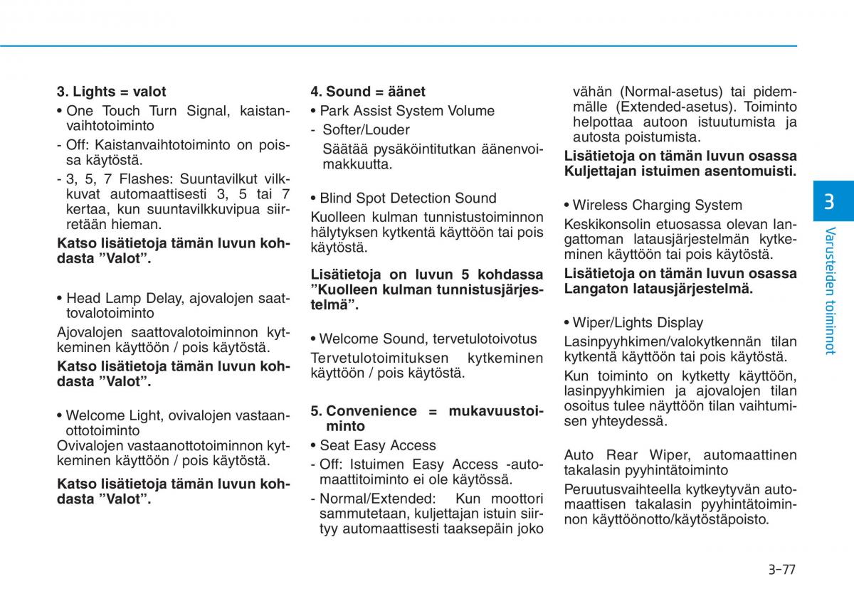 Hyundai i30 III 3 omistajan kasikirja / page 160