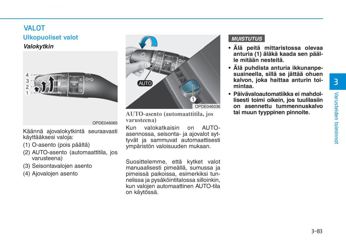 Hyundai i30 III 3 omistajan kasikirja / page 166