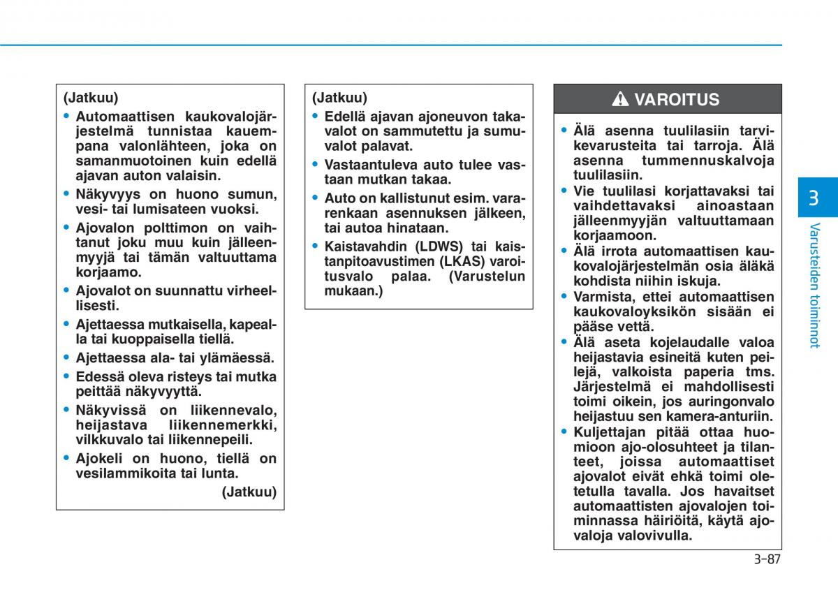 Hyundai i30 III 3 omistajan kasikirja / page 170