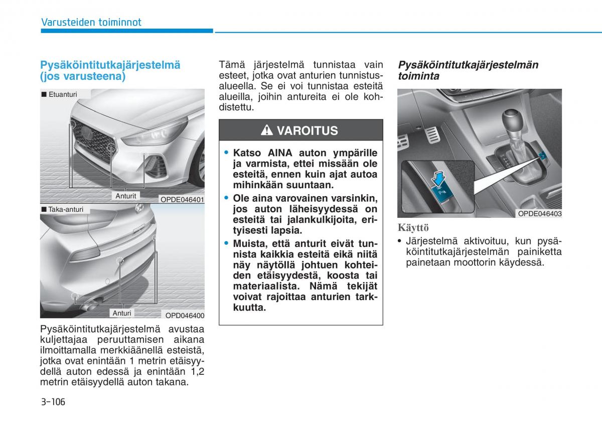 Hyundai i30 III 3 omistajan kasikirja / page 189