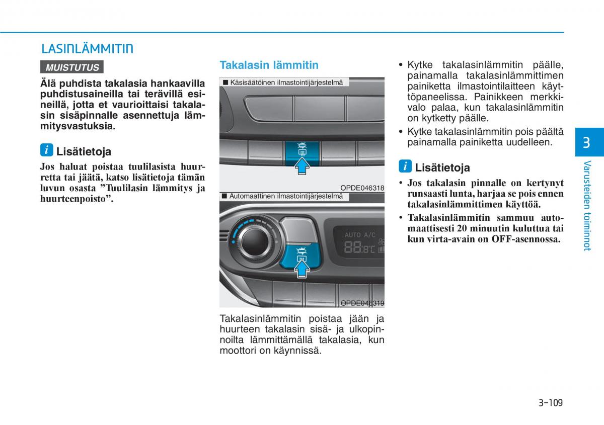 Hyundai i30 III 3 omistajan kasikirja / page 192