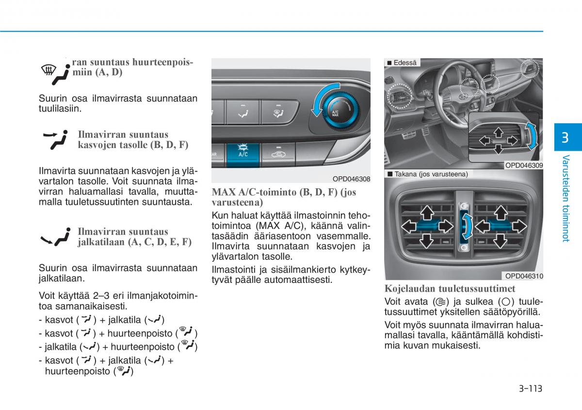 Hyundai i30 III 3 omistajan kasikirja / page 196