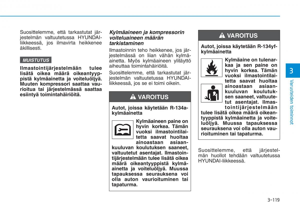 Hyundai i30 III 3 omistajan kasikirja / page 202