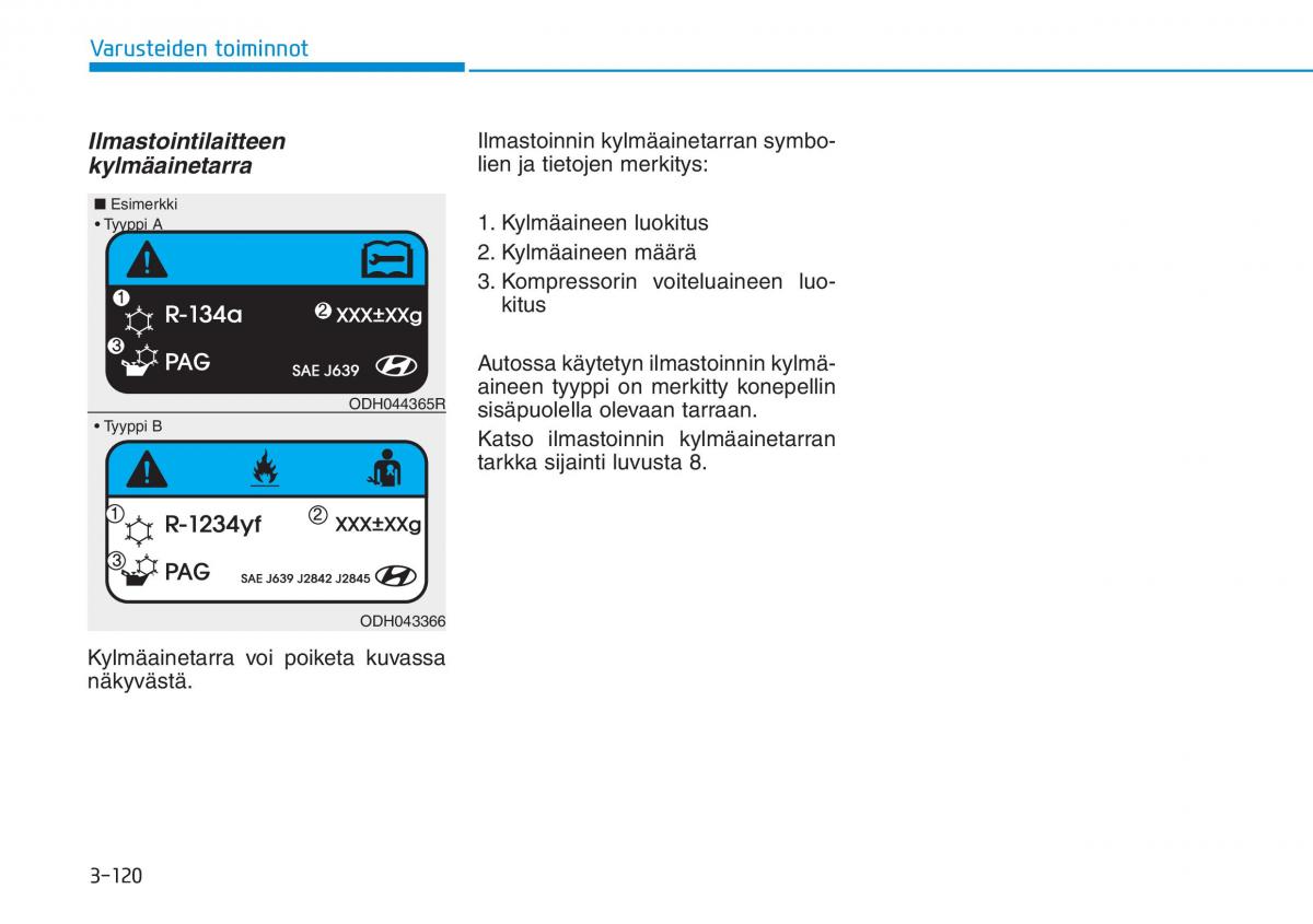 Hyundai i30 III 3 omistajan kasikirja / page 203