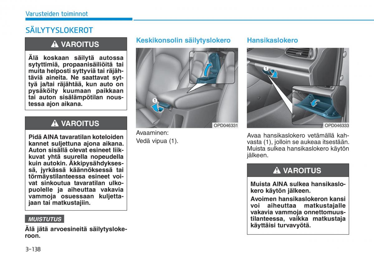 Hyundai i30 III 3 omistajan kasikirja / page 221