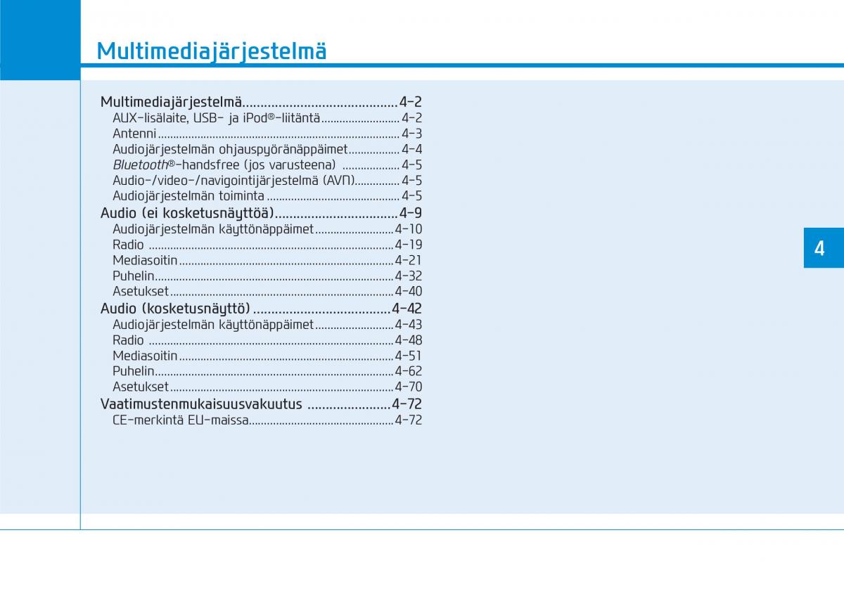 Hyundai i30 III 3 omistajan kasikirja / page 233