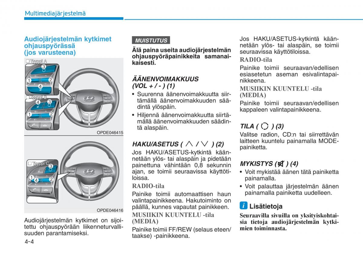 Hyundai i30 III 3 omistajan kasikirja / page 236