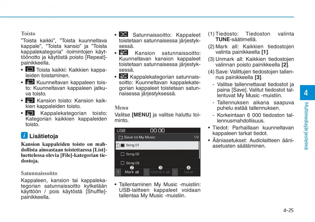 Hyundai i30 III 3 omistajan kasikirja / page 257