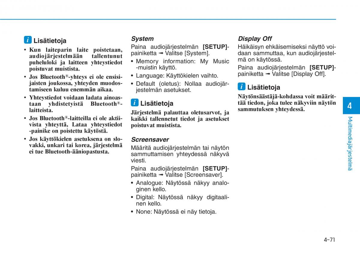 Hyundai i30 III 3 omistajan kasikirja / page 303