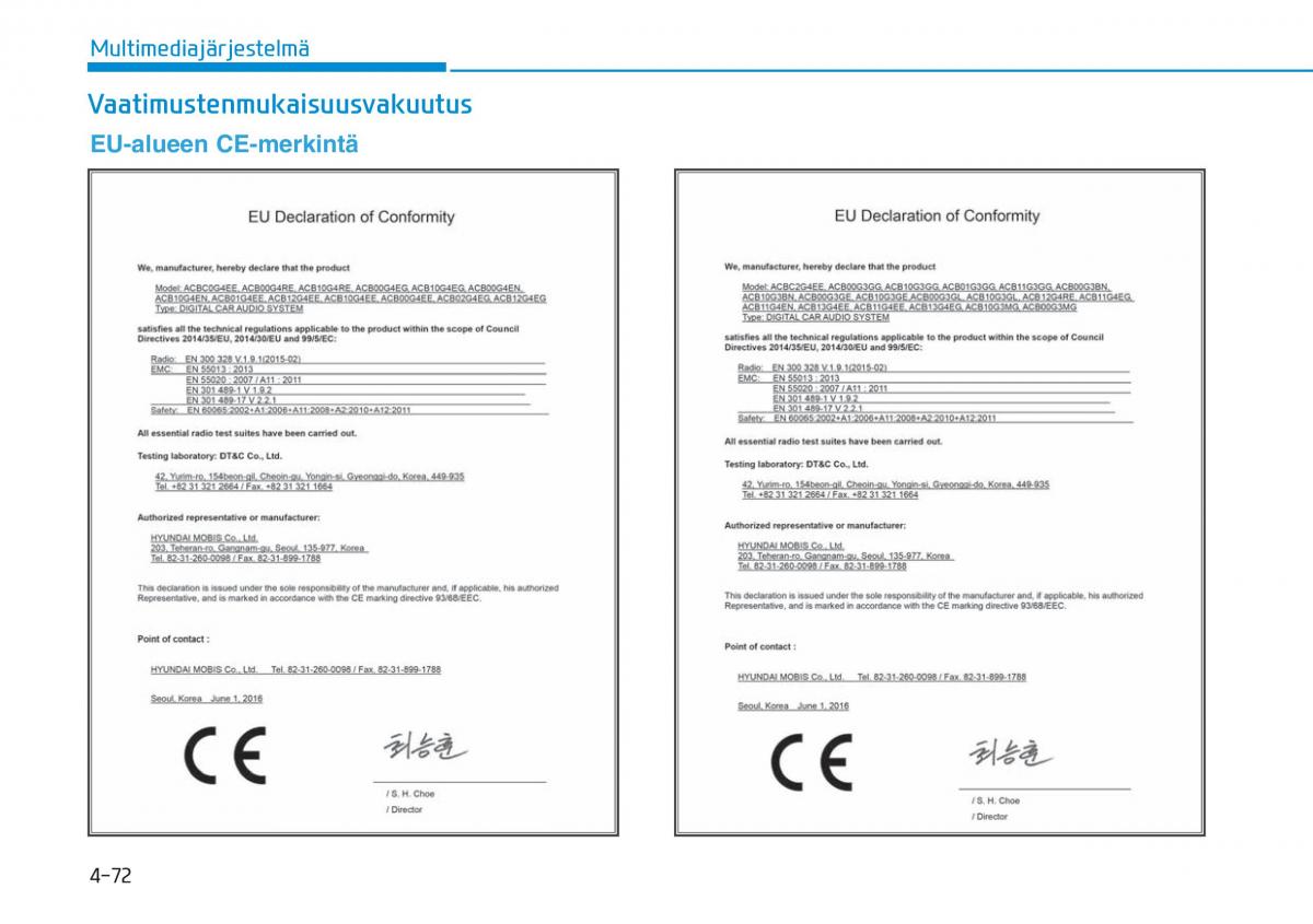 Hyundai i30 III 3 omistajan kasikirja / page 304