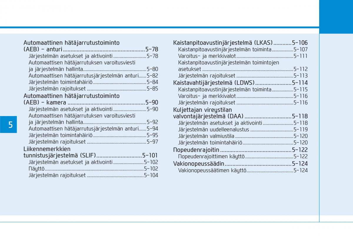 Hyundai i30 III 3 omistajan kasikirja / page 306