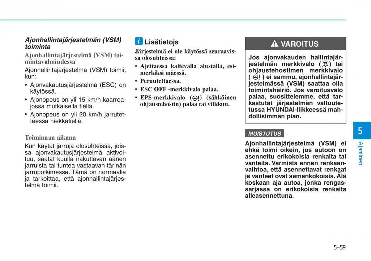 Hyundai i30 III 3 omistajan kasikirja / page 363