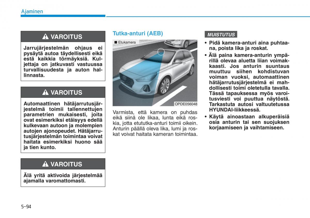 Hyundai i30 III 3 omistajan kasikirja / page 398