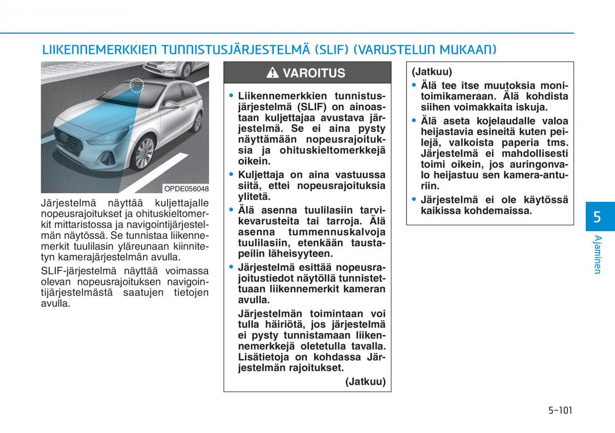 Hyundai i30 III 3 omistajan kasikirja / page 405