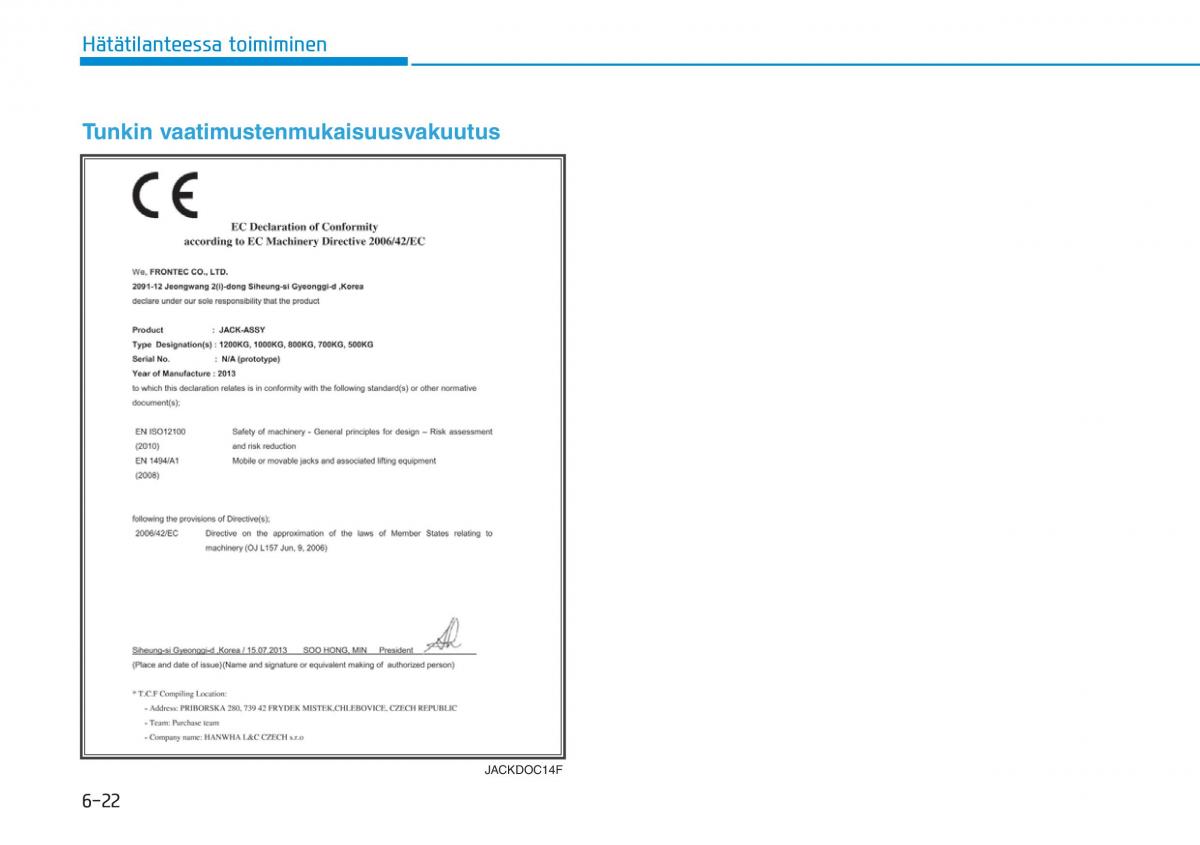 Hyundai i30 III 3 omistajan kasikirja / page 492