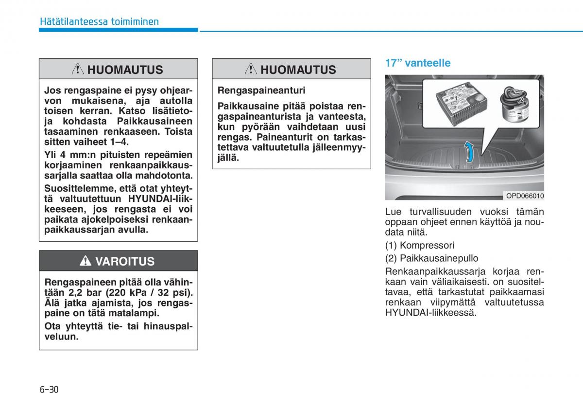 Hyundai i30 III 3 omistajan kasikirja / page 500