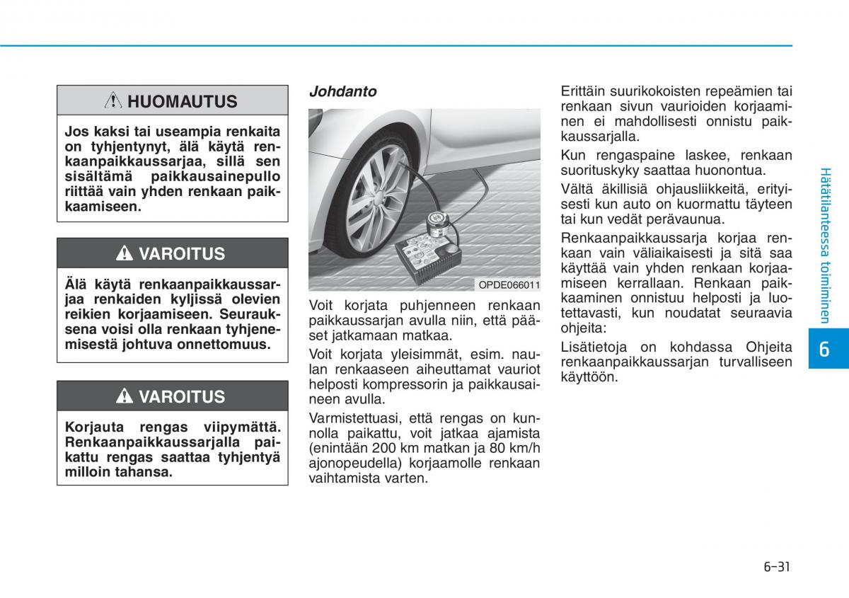 Hyundai i30 III 3 omistajan kasikirja / page 501