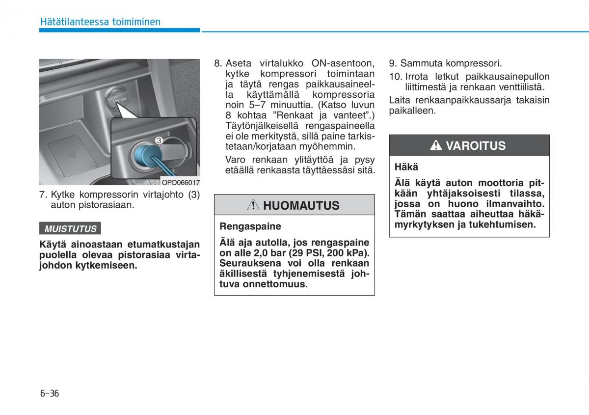 Hyundai i30 III 3 omistajan kasikirja / page 506