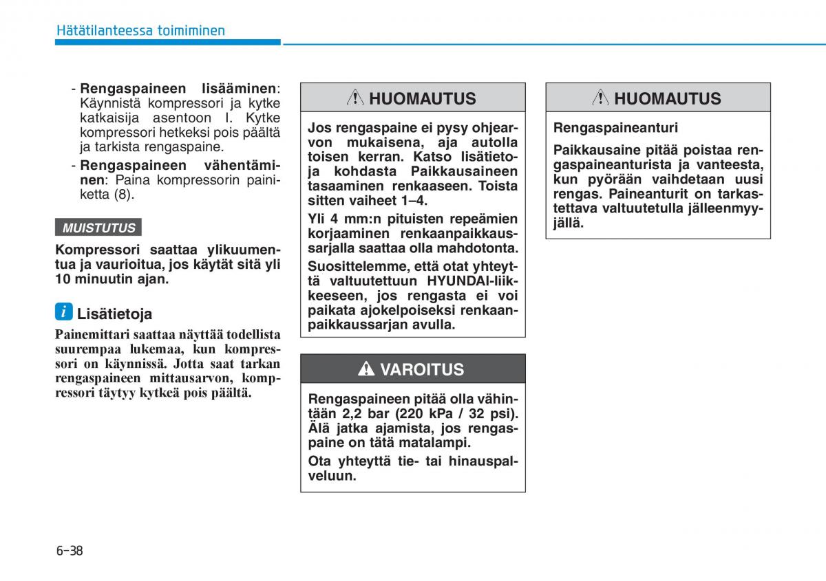 Hyundai i30 III 3 omistajan kasikirja / page 508