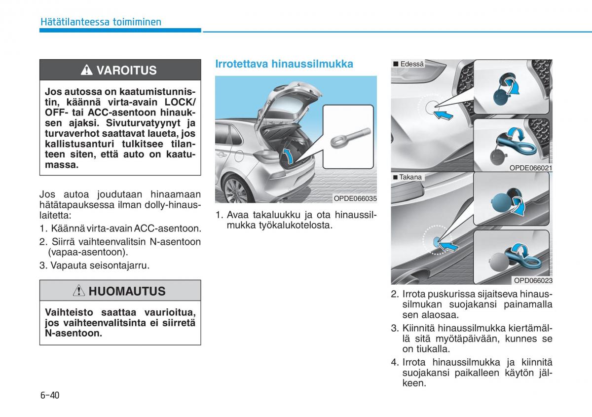 Hyundai i30 III 3 omistajan kasikirja / page 510