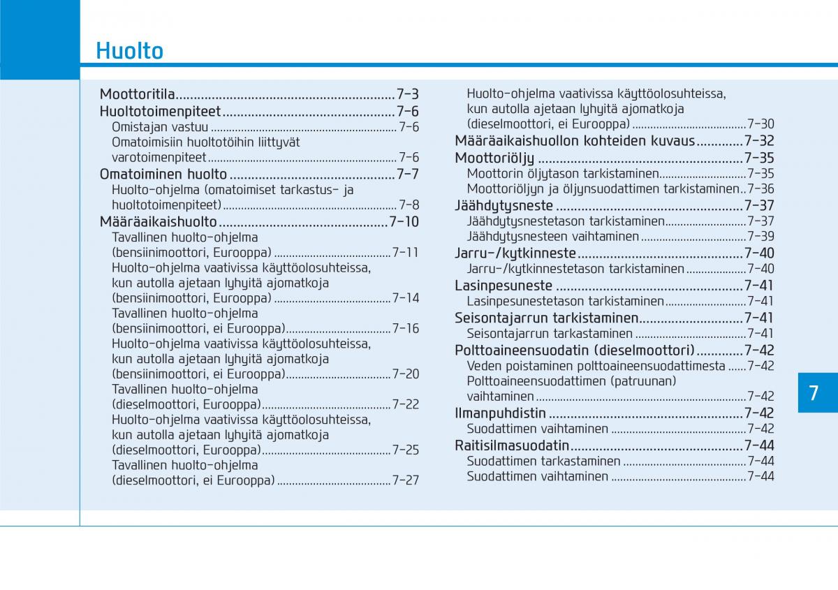 Hyundai i30 III 3 omistajan kasikirja / page 514