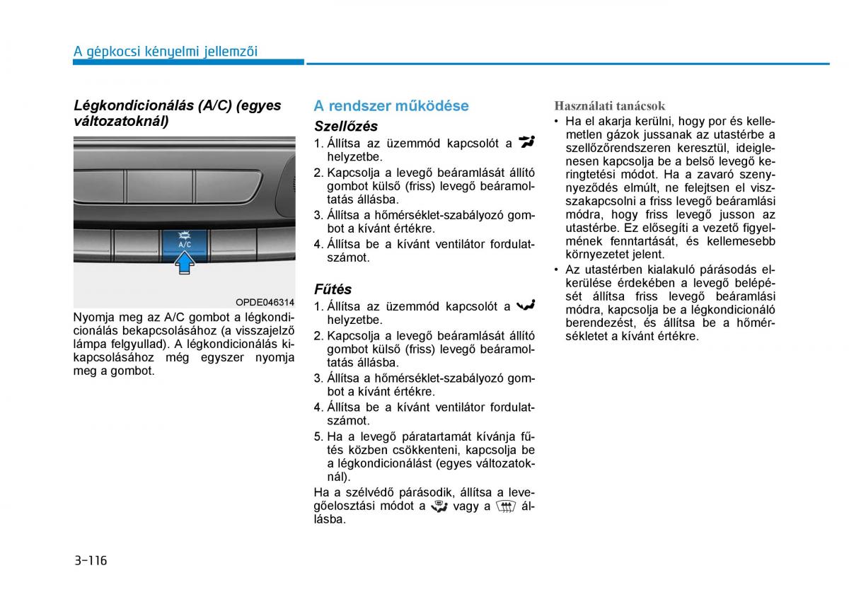 Hyundai i30 III 3 Kezelesi utmutato / page 204