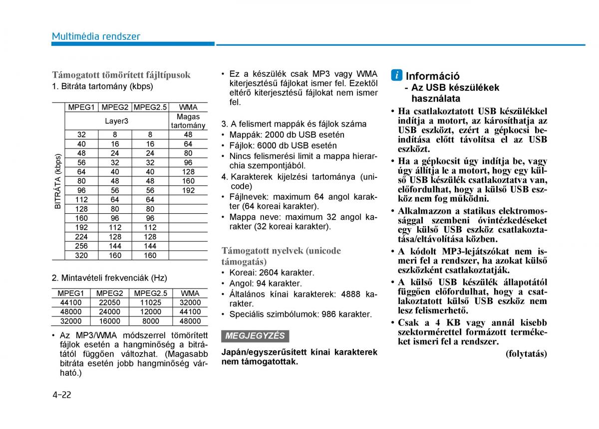 Hyundai i30 III 3 Kezelesi utmutato / page 260