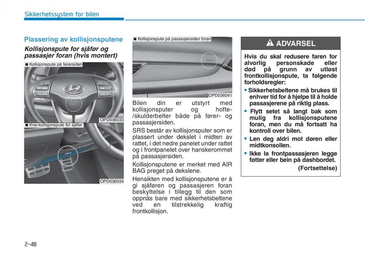 Hyundai i30 III 3 bruksanvisningen / page 70