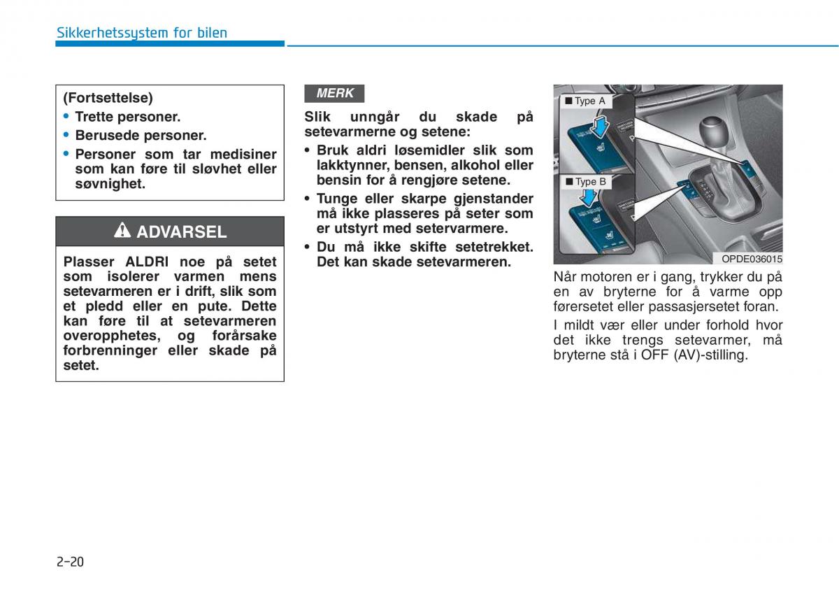 Hyundai i30 III 3 bruksanvisningen / page 42