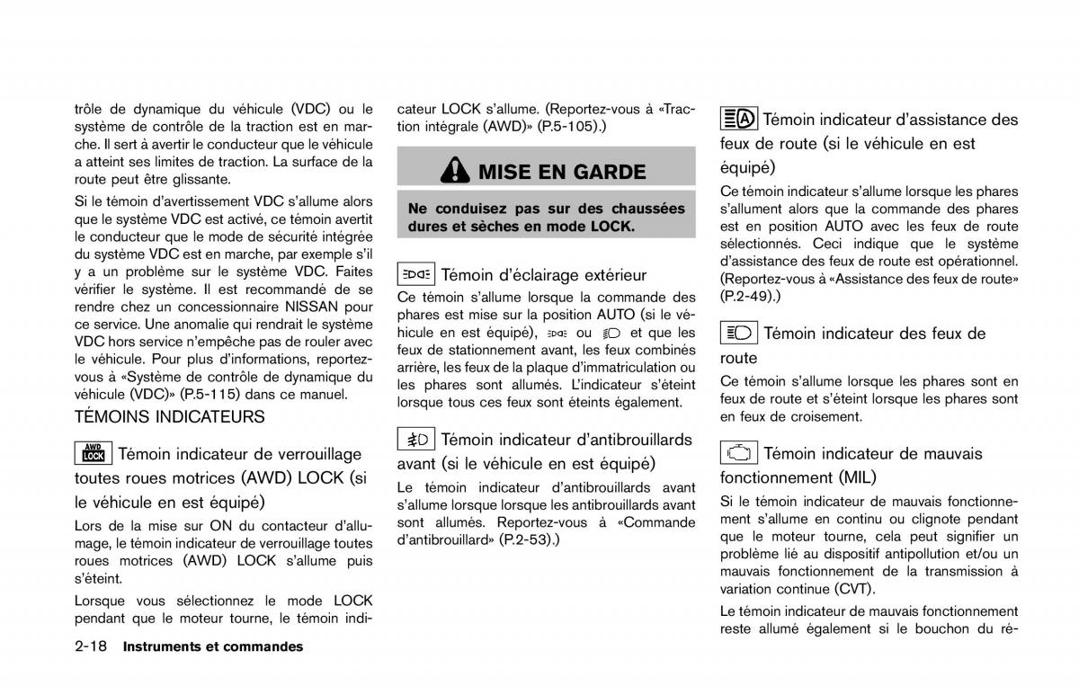 Nissan Qashqai II 2 manuel du proprietaire / page 105