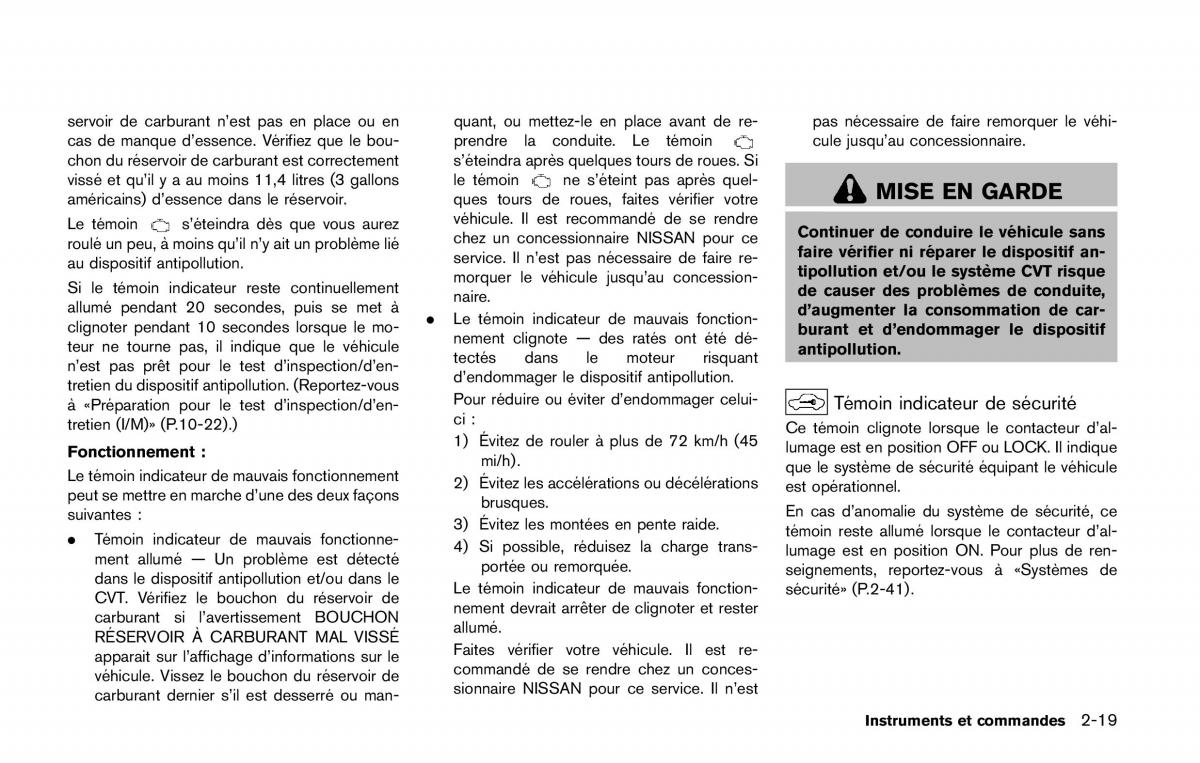 Nissan Qashqai II 2 manuel du proprietaire / page 106