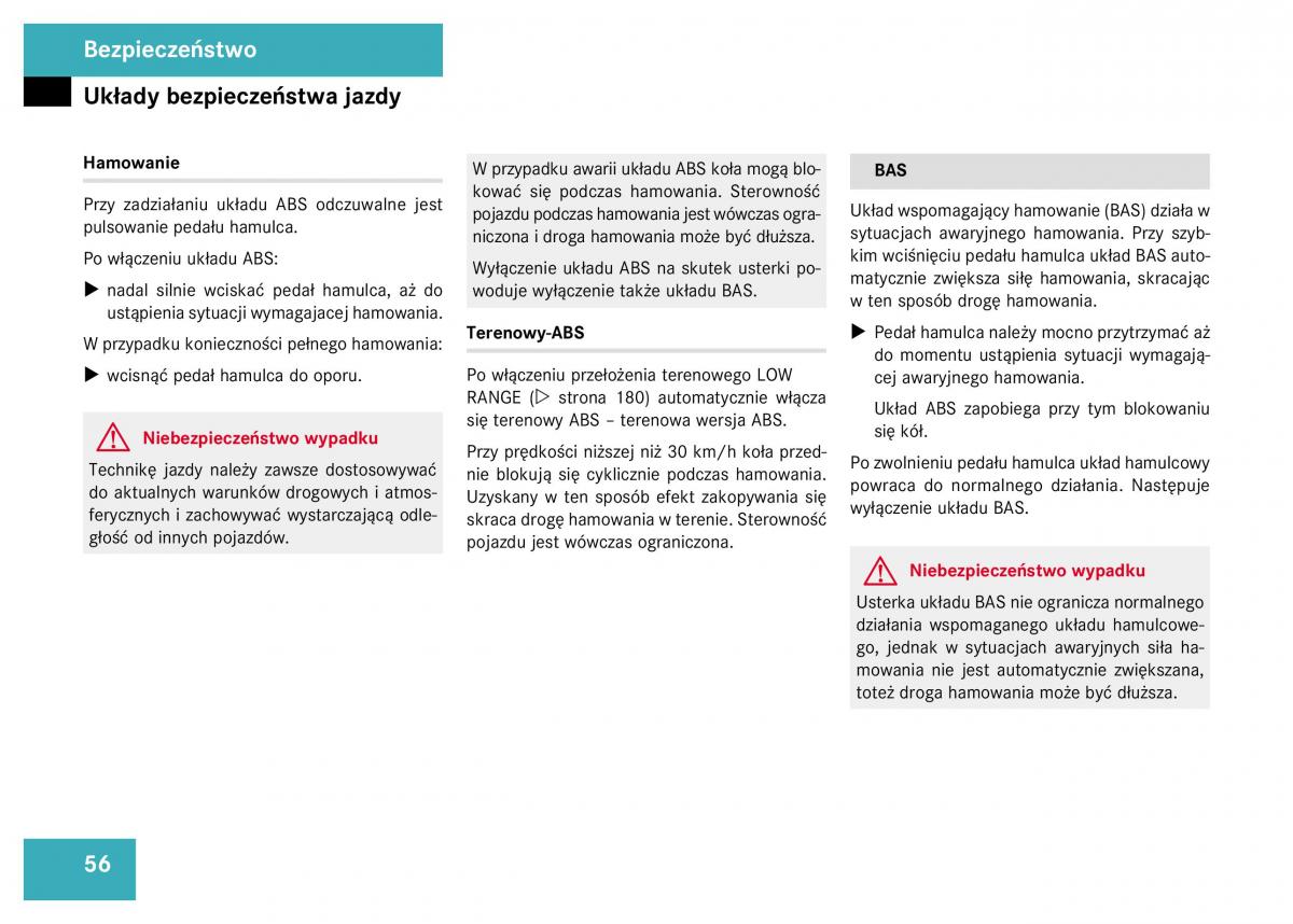 Mercedes Benz GL Class X164 instrukcja obslugi / page 57