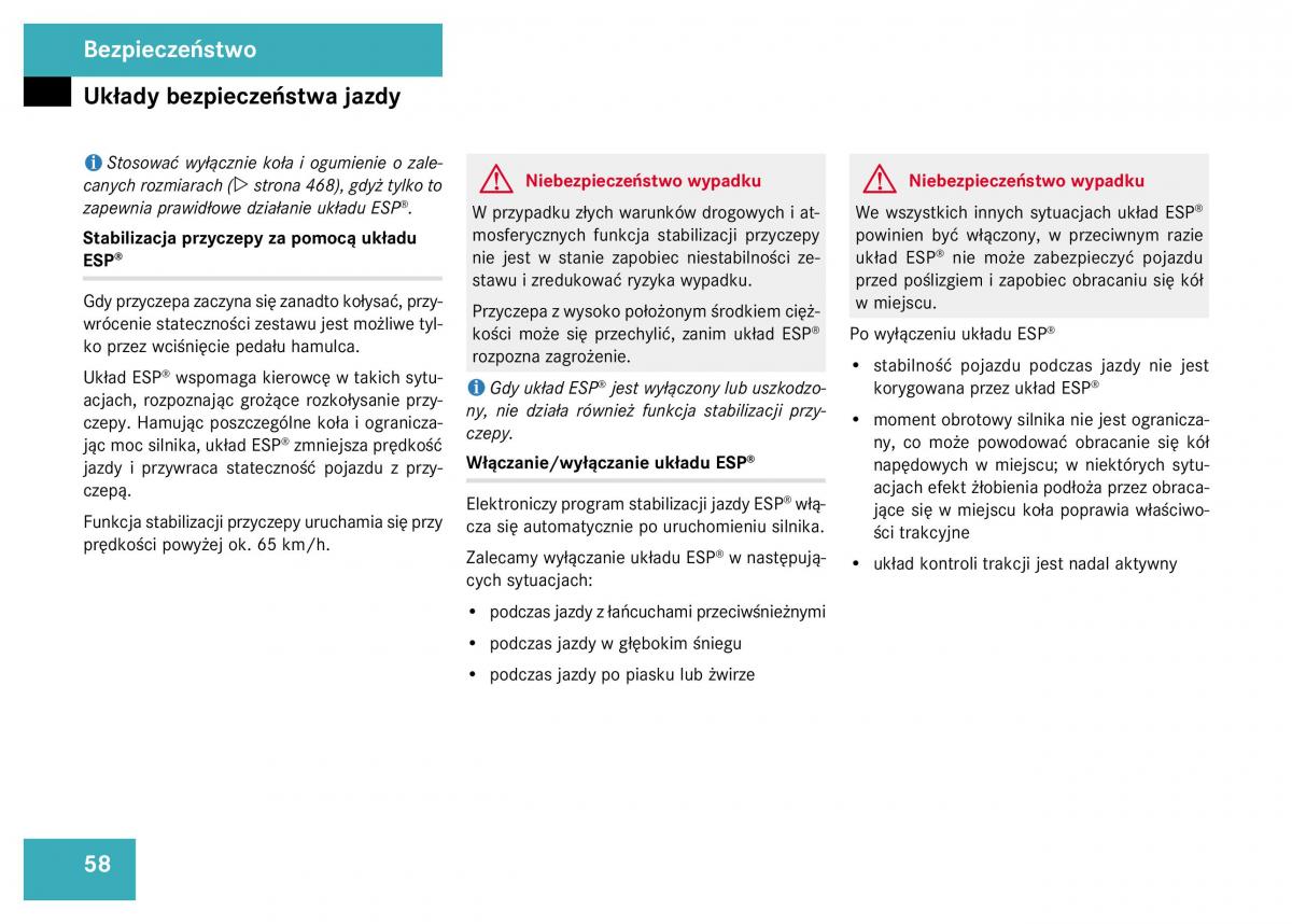 Mercedes Benz GL Class X164 instrukcja obslugi / page 59