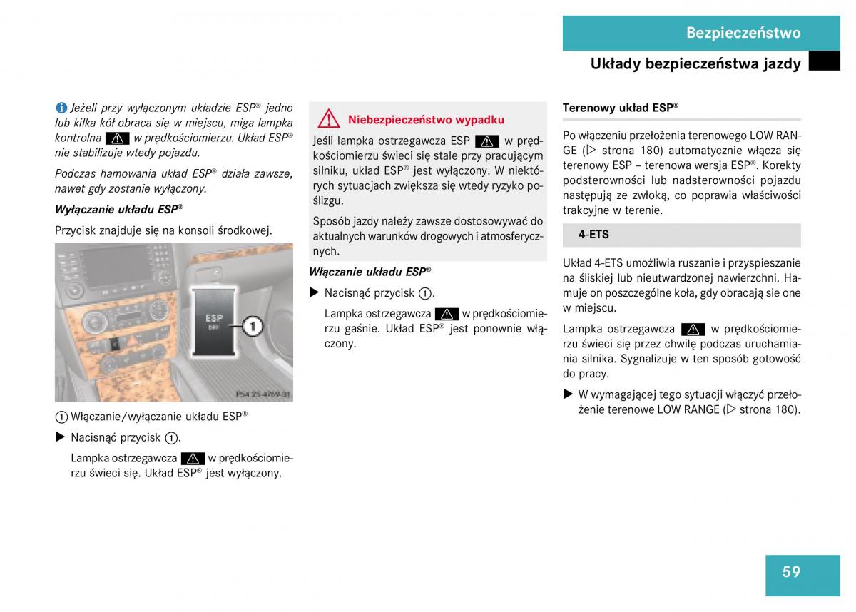 Mercedes Benz GL Class X164 instrukcja obslugi / page 60