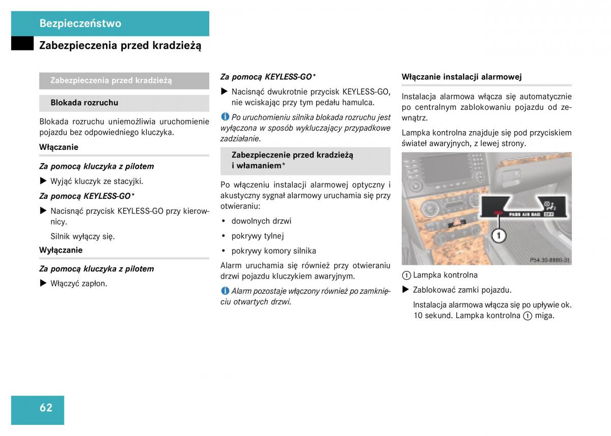 Mercedes Benz GL Class X164 instrukcja obslugi / page 63