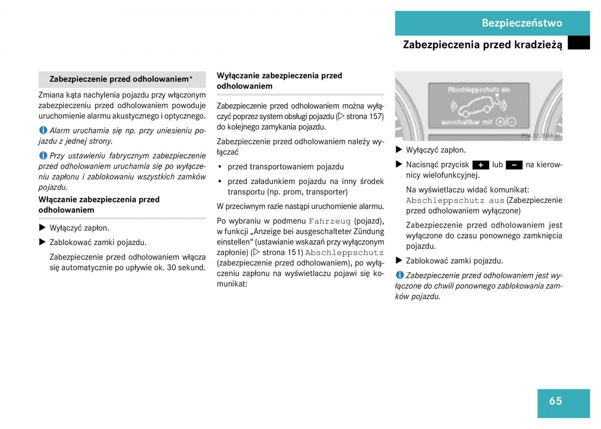 Mercedes Benz GL Class X164 instrukcja obslugi / page 66