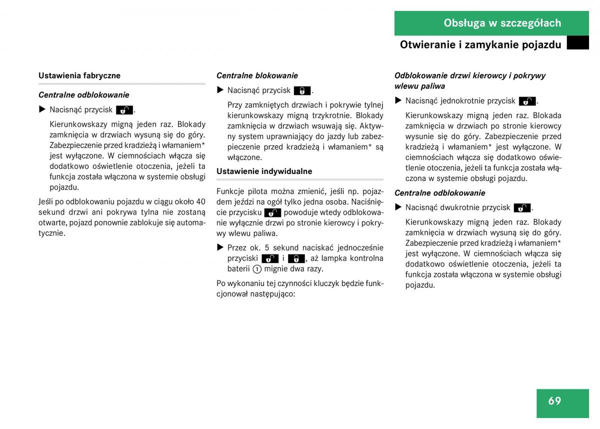 Mercedes Benz GL Class X164 instrukcja obslugi / page 70