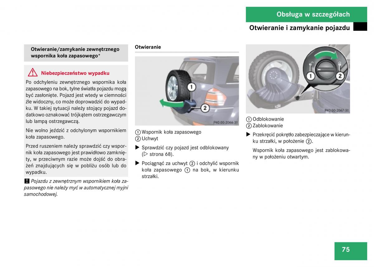 Mercedes Benz GL Class X164 instrukcja obslugi / page 76