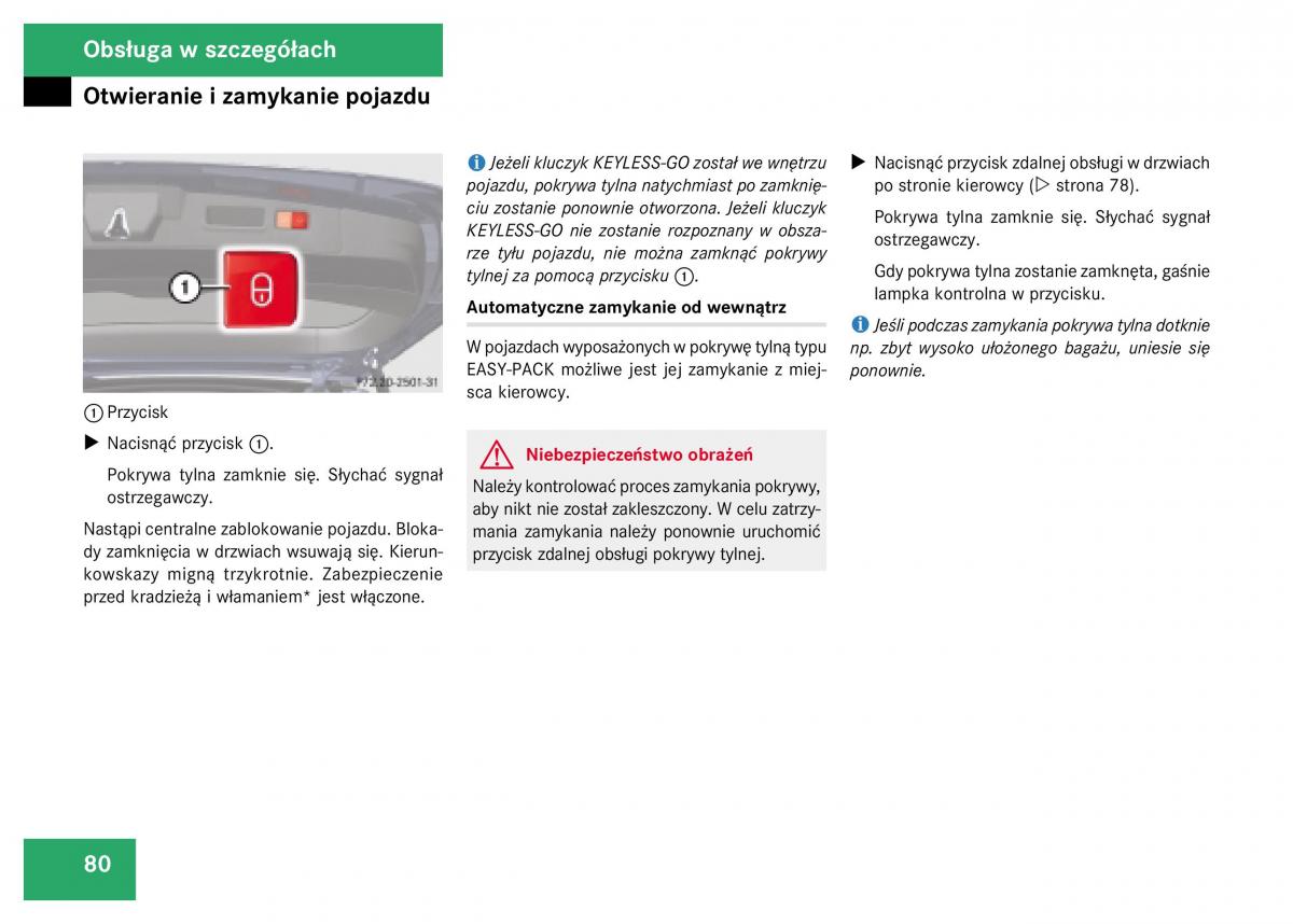 Mercedes Benz GL Class X164 instrukcja obslugi / page 81