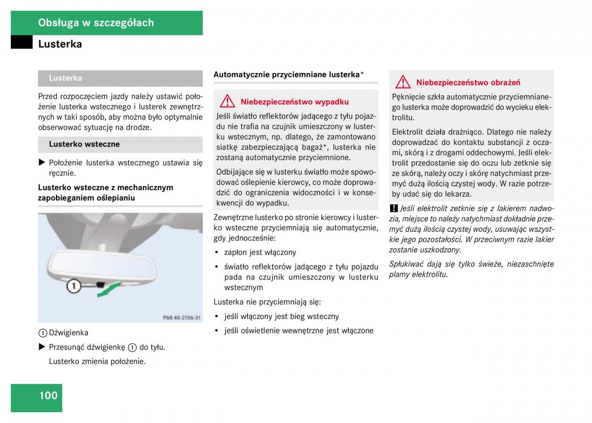 Mercedes Benz GL Class X164 instrukcja obslugi / page 101