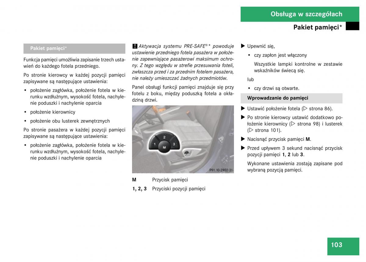 Mercedes Benz GL Class X164 instrukcja obslugi / page 104