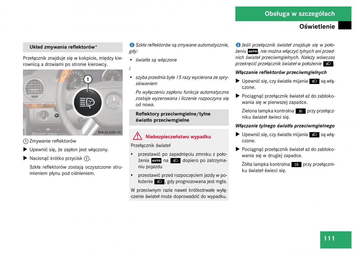 Mercedes Benz GL Class X164 instrukcja obslugi / page 112