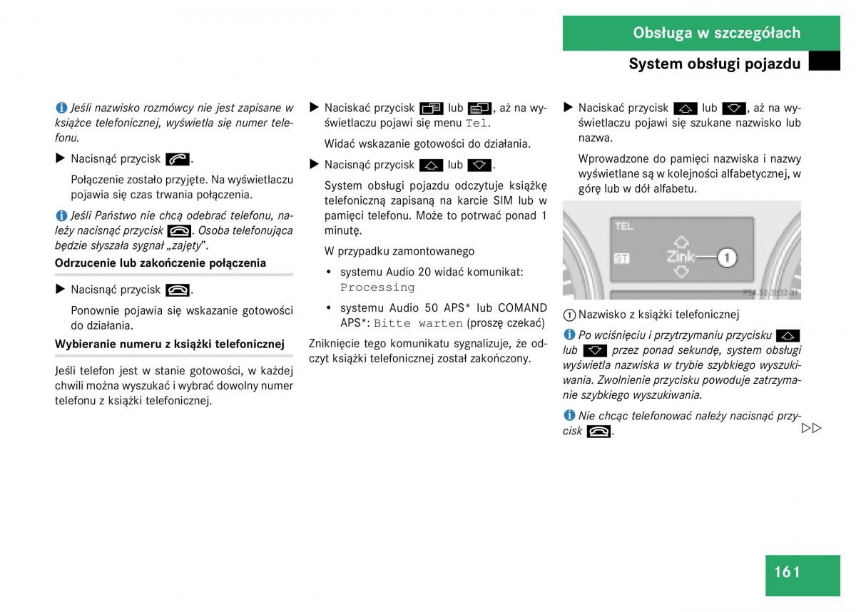 Mercedes Benz GL Class X164 instrukcja obslugi / page 162