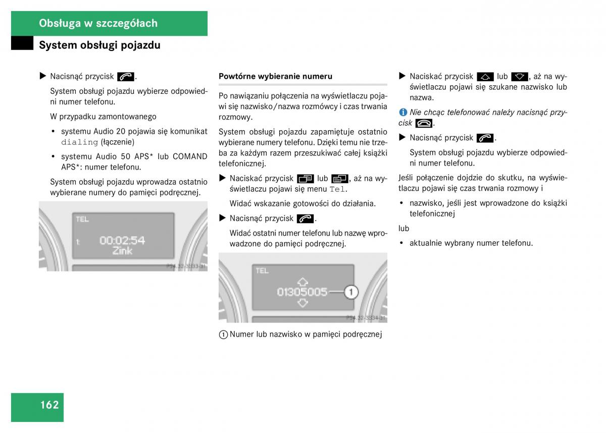 Mercedes Benz GL Class X164 instrukcja obslugi / page 163