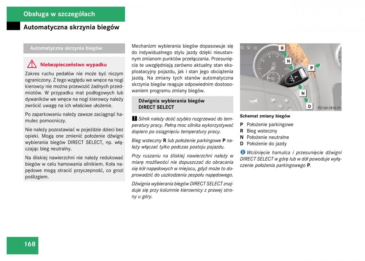 Mercedes Benz GL Class X164 instrukcja obslugi / page 169