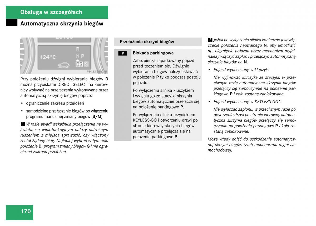 Mercedes Benz GL Class X164 instrukcja obslugi / page 171