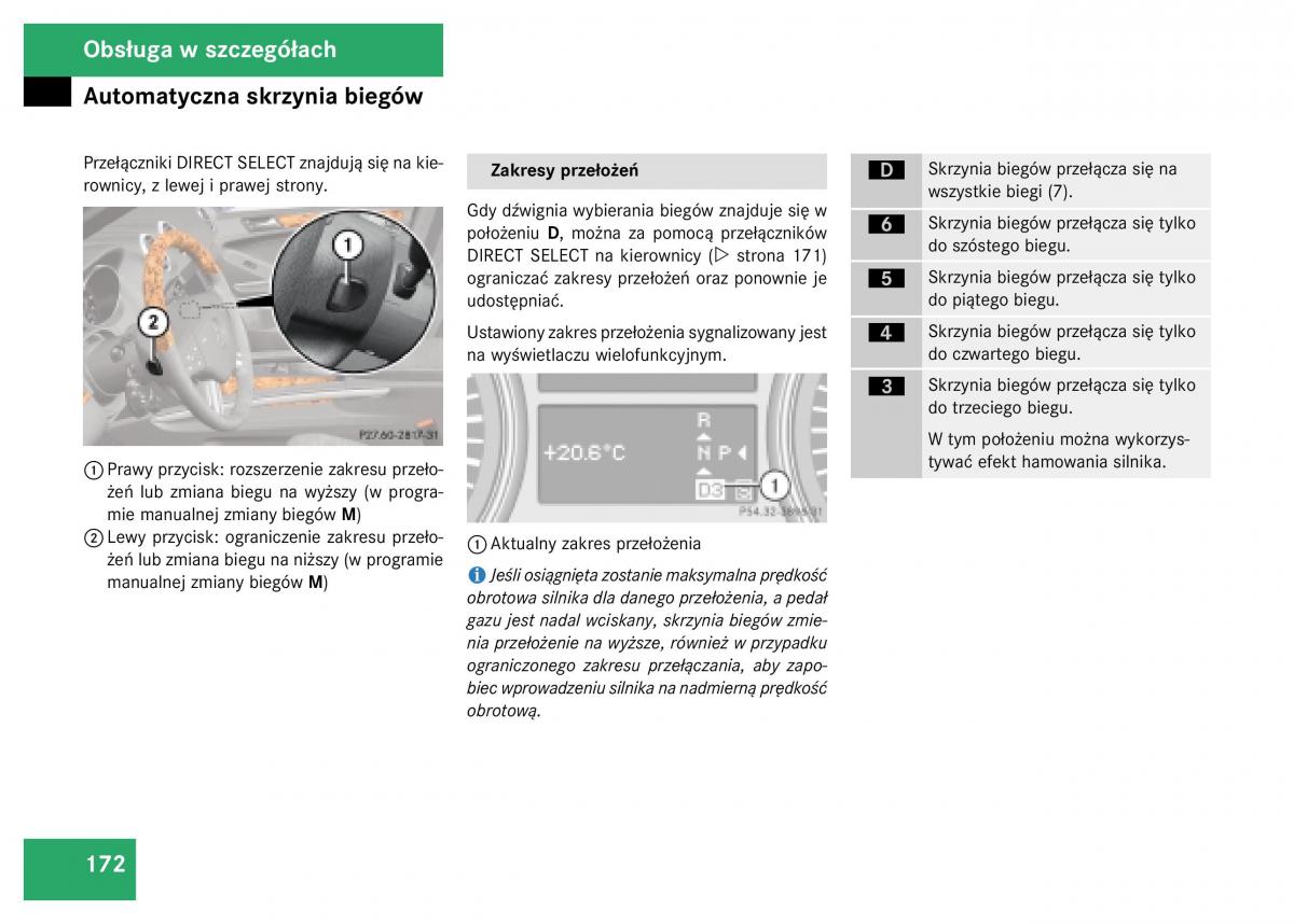 Mercedes Benz GL Class X164 instrukcja obslugi / page 173