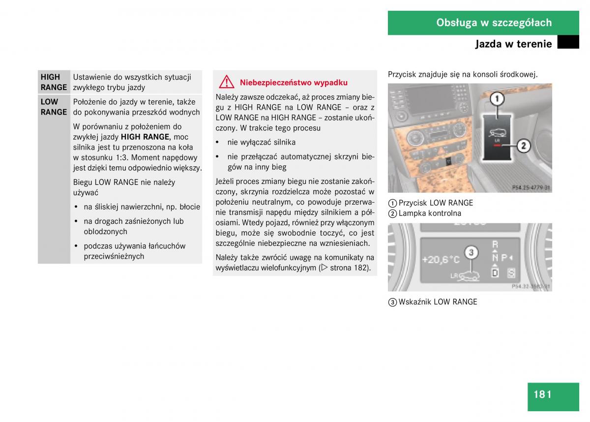 Mercedes Benz GL Class X164 instrukcja obslugi / page 182