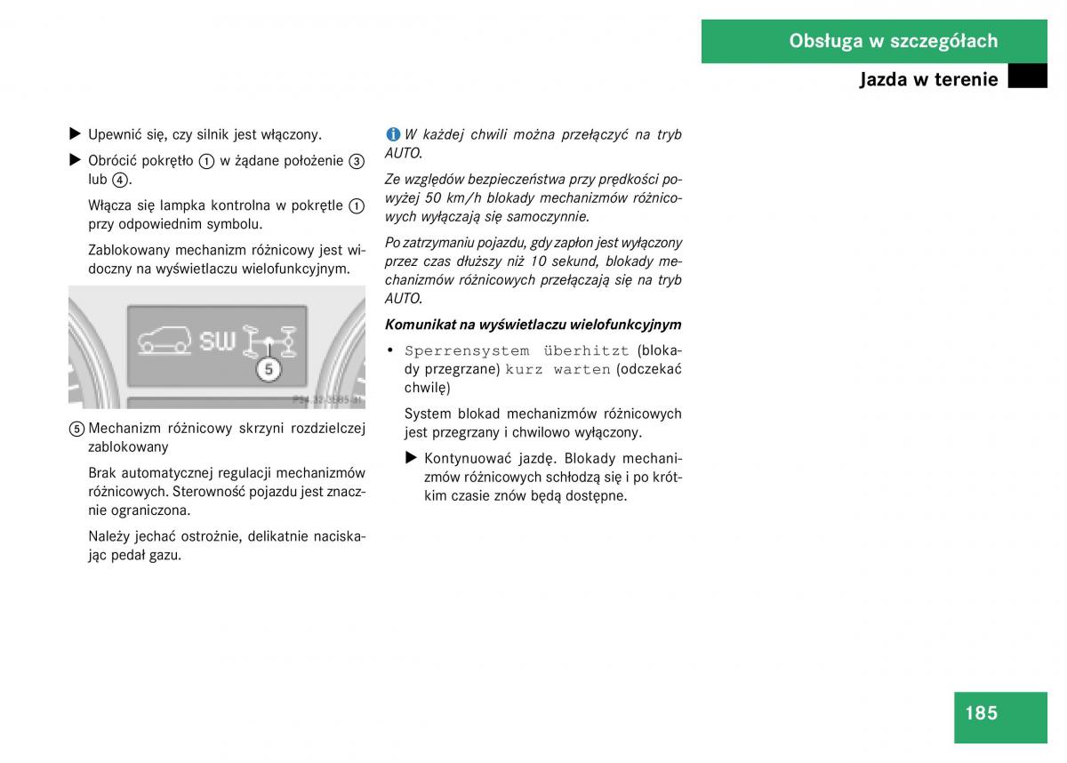 Mercedes Benz GL Class X164 instrukcja obslugi / page 186